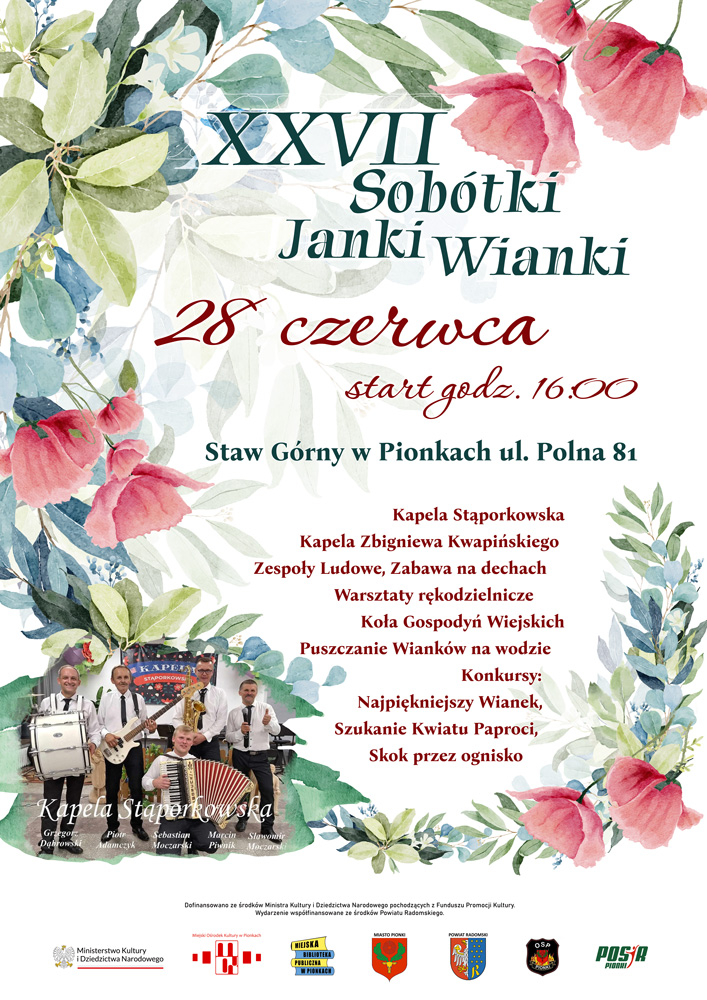 plakat informujący o Jankach Wiankach