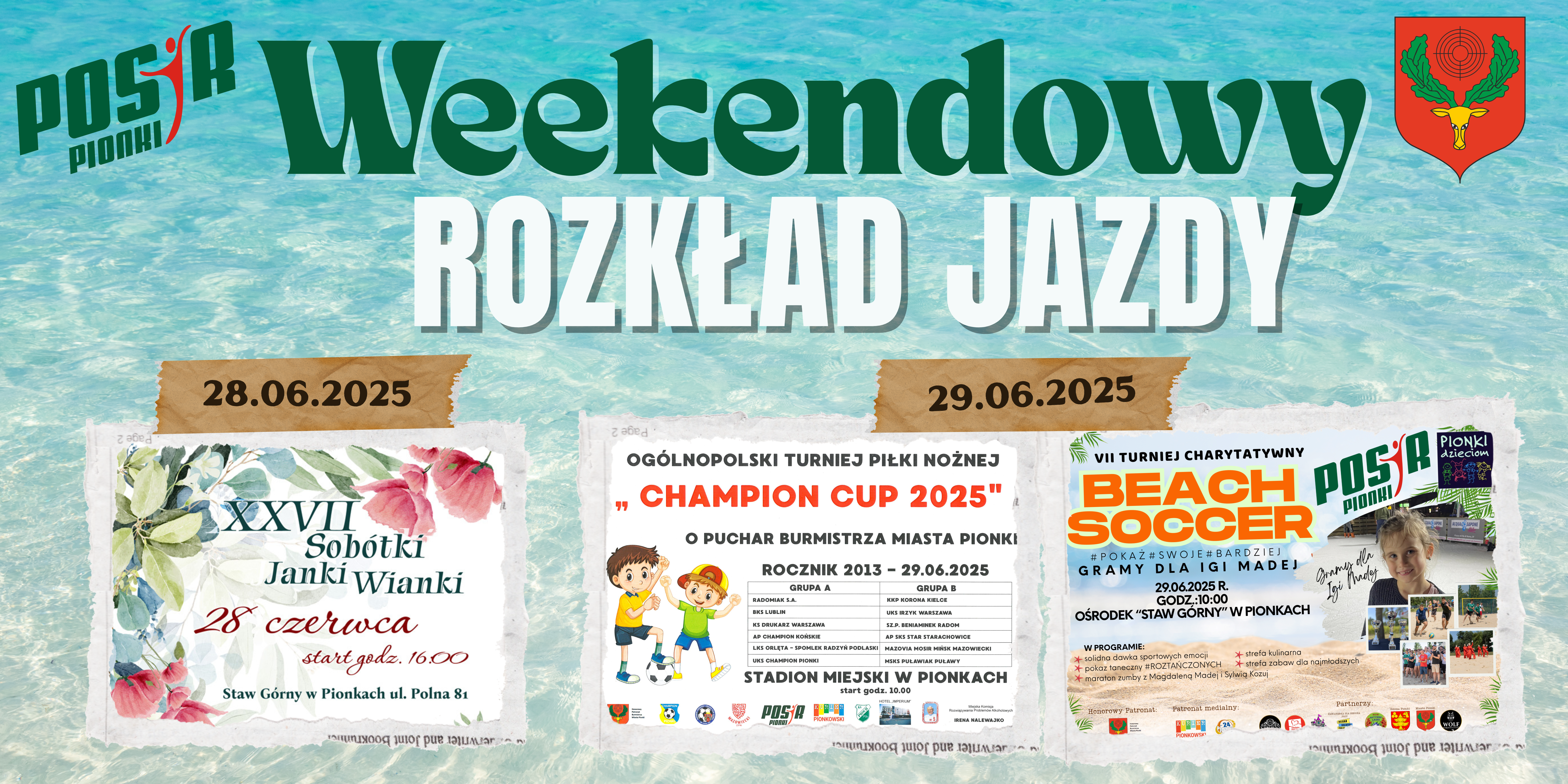 napis weekendowy rozkład jazdy